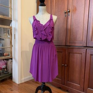 Rebecca Taylor purple silk tank dress sz 4